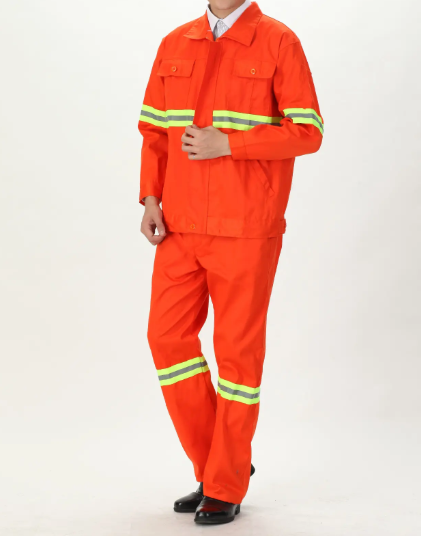 蘇州工作服定做 橘色環衛工作服展示